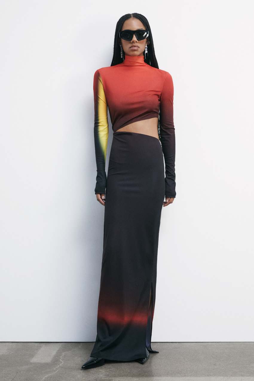 Patrizia Pepe Abito lungo cut-out degradé