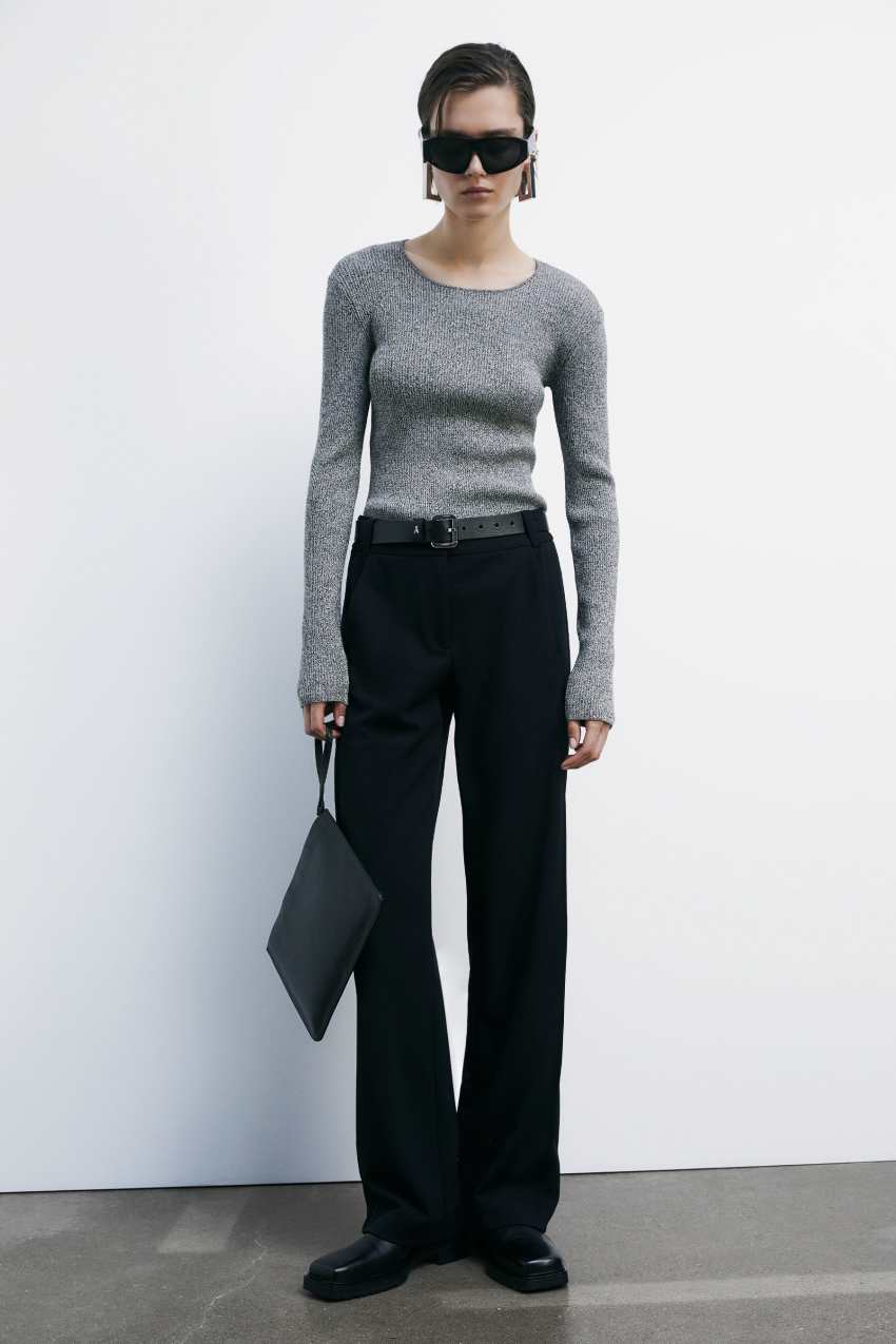 Patrizia Pepe Weite Hose mit Rippung