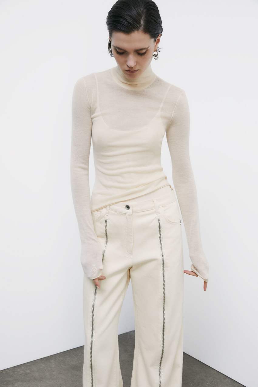 Patrizia Pepe Leichter Woll-Rollkragenpullover