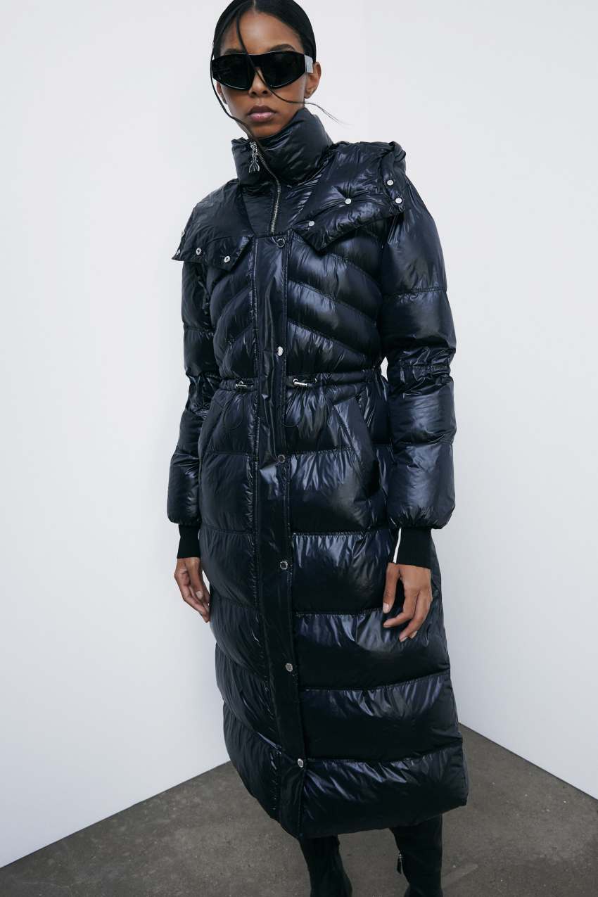 Patrizia Pepe Lange Daunenjacke mit Kapuze