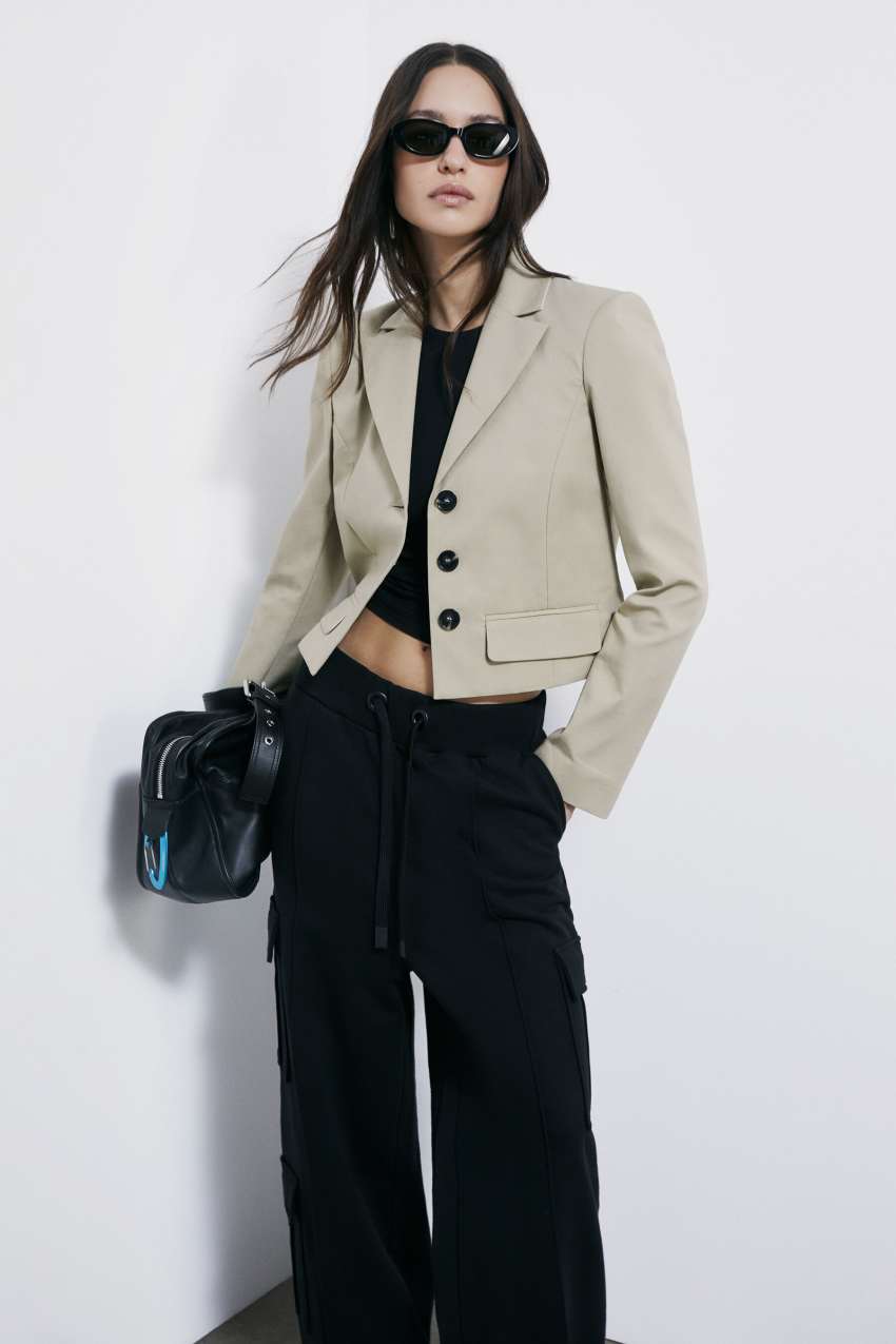 Patrizia Pepe Cropped Blazer aus leichter Baumwolle