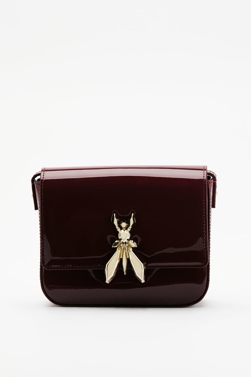 Borsa a spalla Essential Fly in pelle glossy
