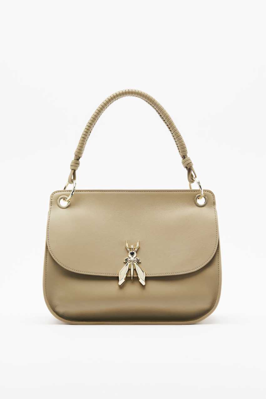Borsa a spalla Soft Essential Fly media in pelle