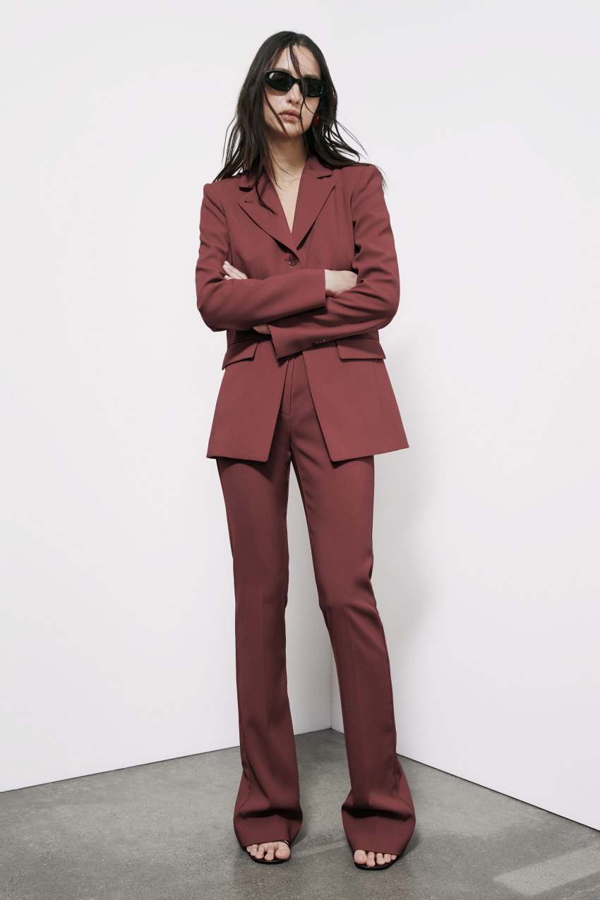 Pantaloni slim in crêpe