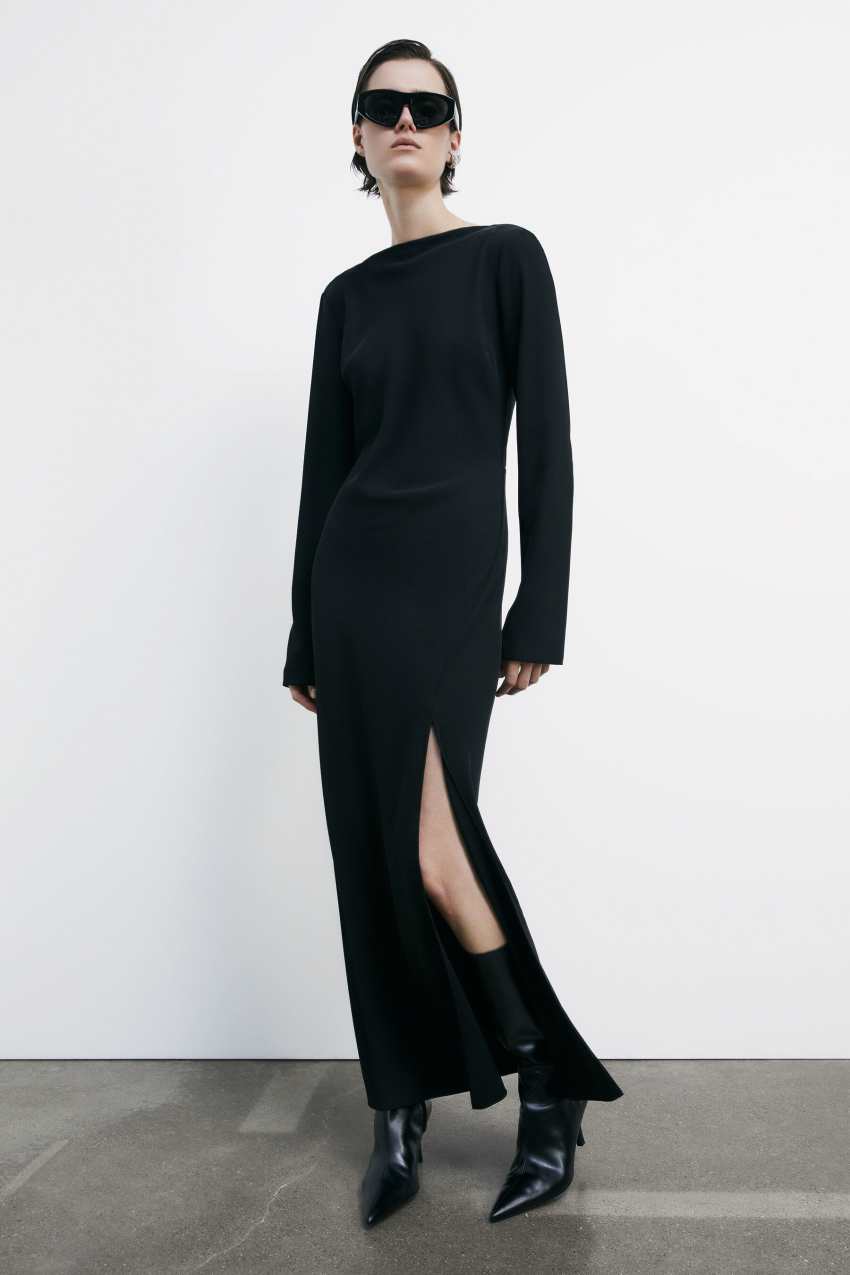 Patrizia Pepe Langes Stretchkleid mit Schlitz