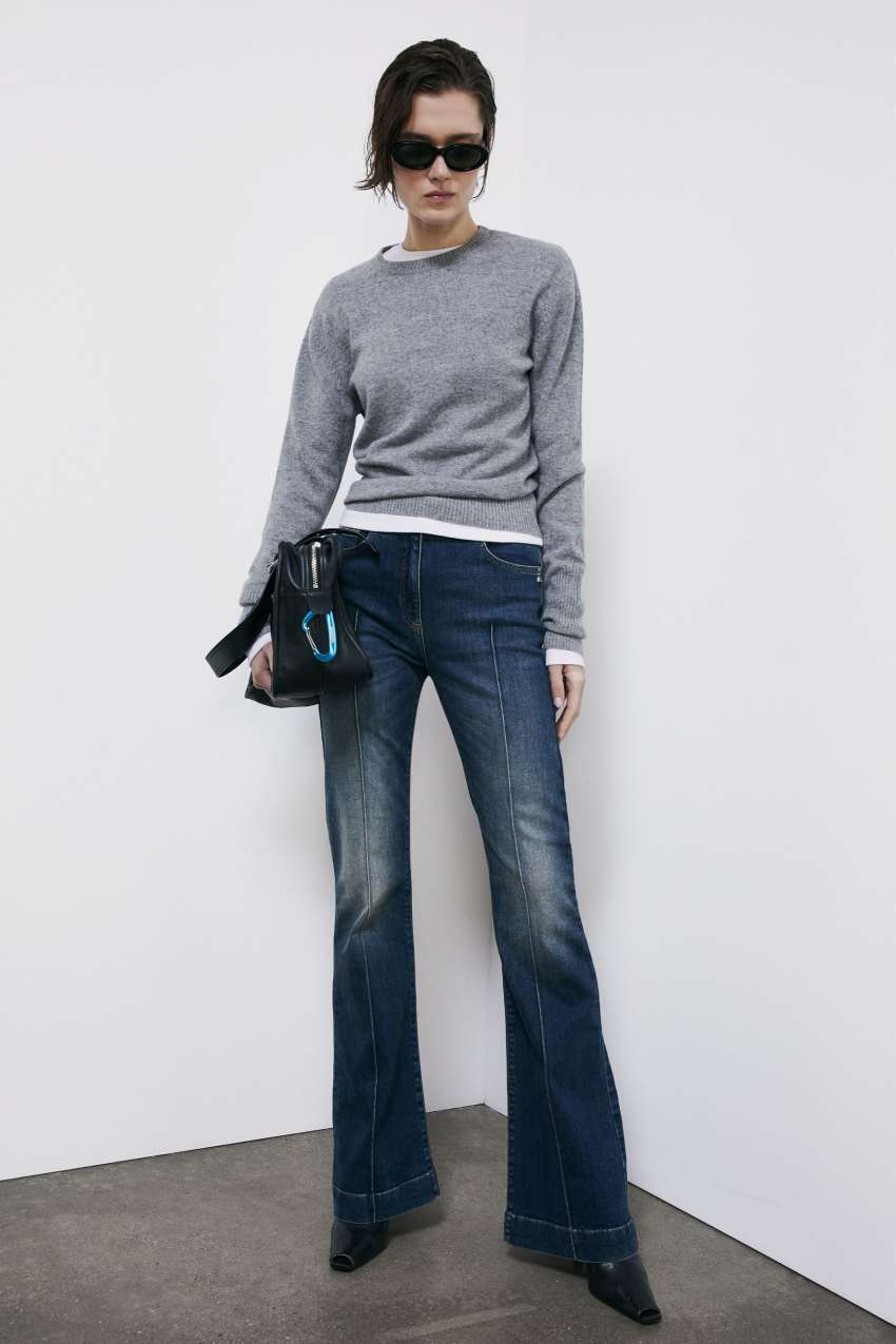 Patrizia Pepe Jeans-Schlaghose mit hohem Bund