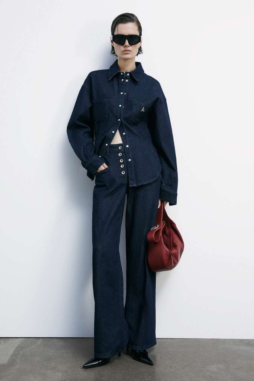 Patrizia Pepe Palazzo-Jeans mit Knöpfen