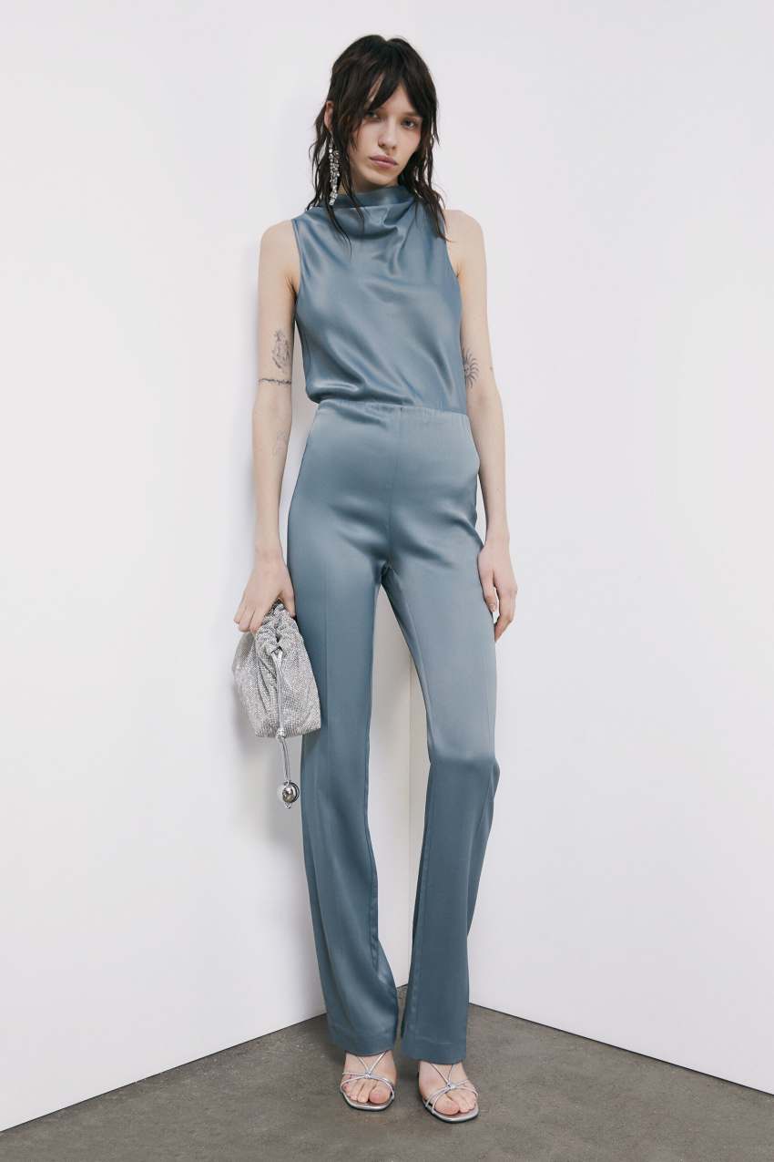 Patrizia Pepe Satin-Jumpsuit mit Cut-Out