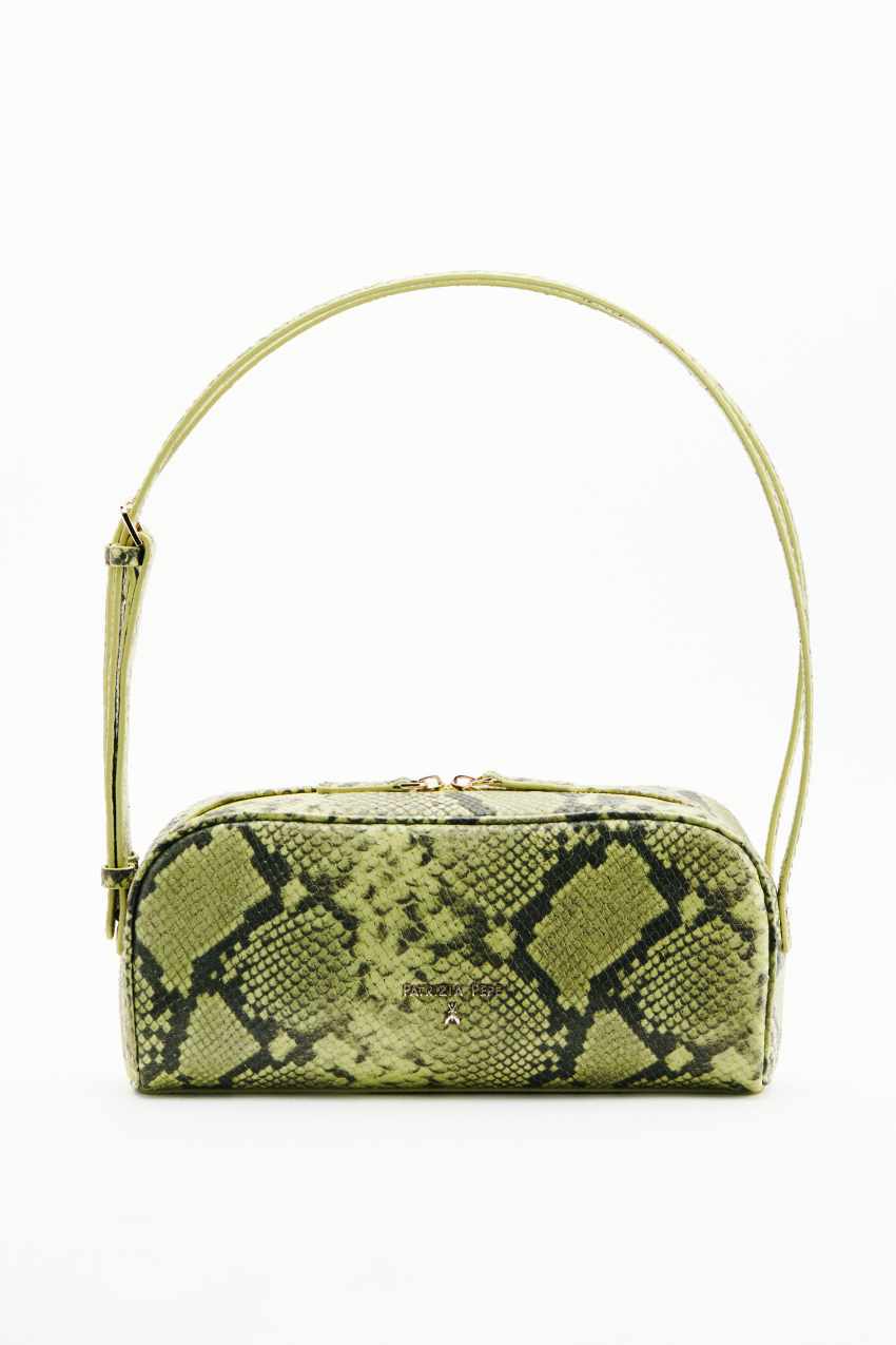 Patrizia Pepe Schultertasche aus Leder in Python-Optik