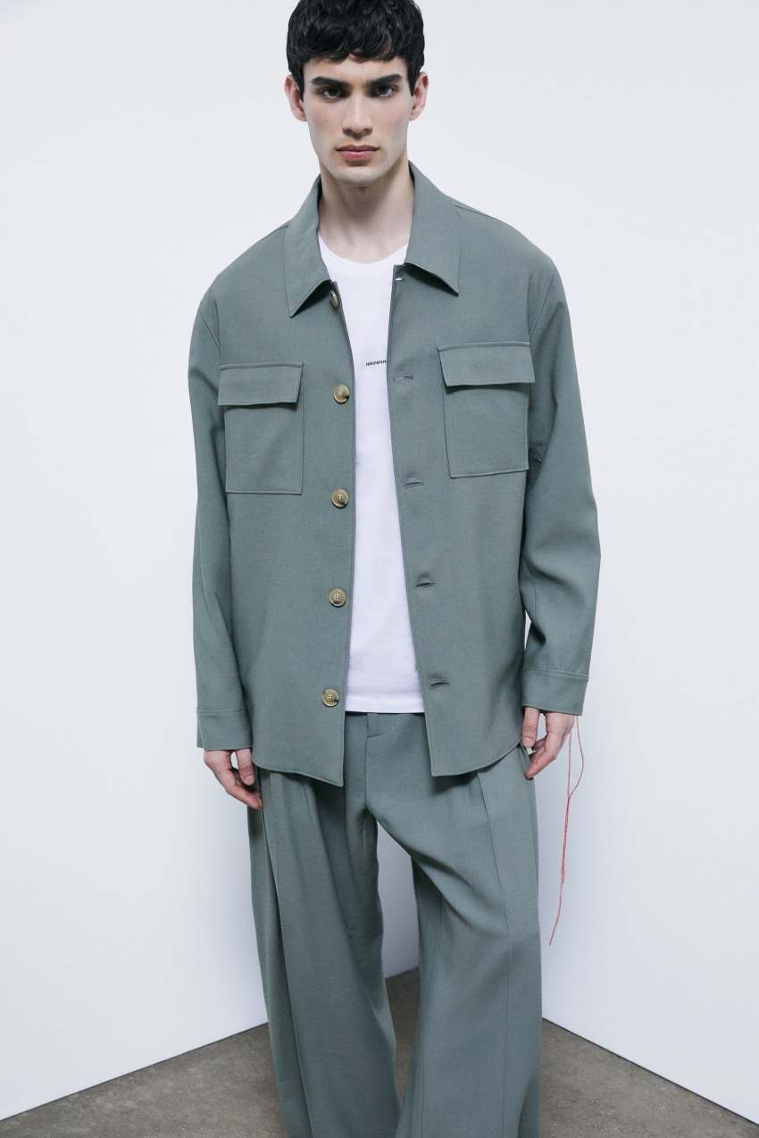 Overshirt z płynnej tkaniny