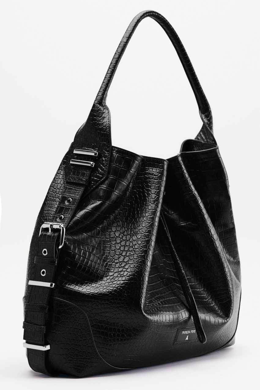 Horse Belt Bag ze skóry z tłoczeniem krokodyla 2