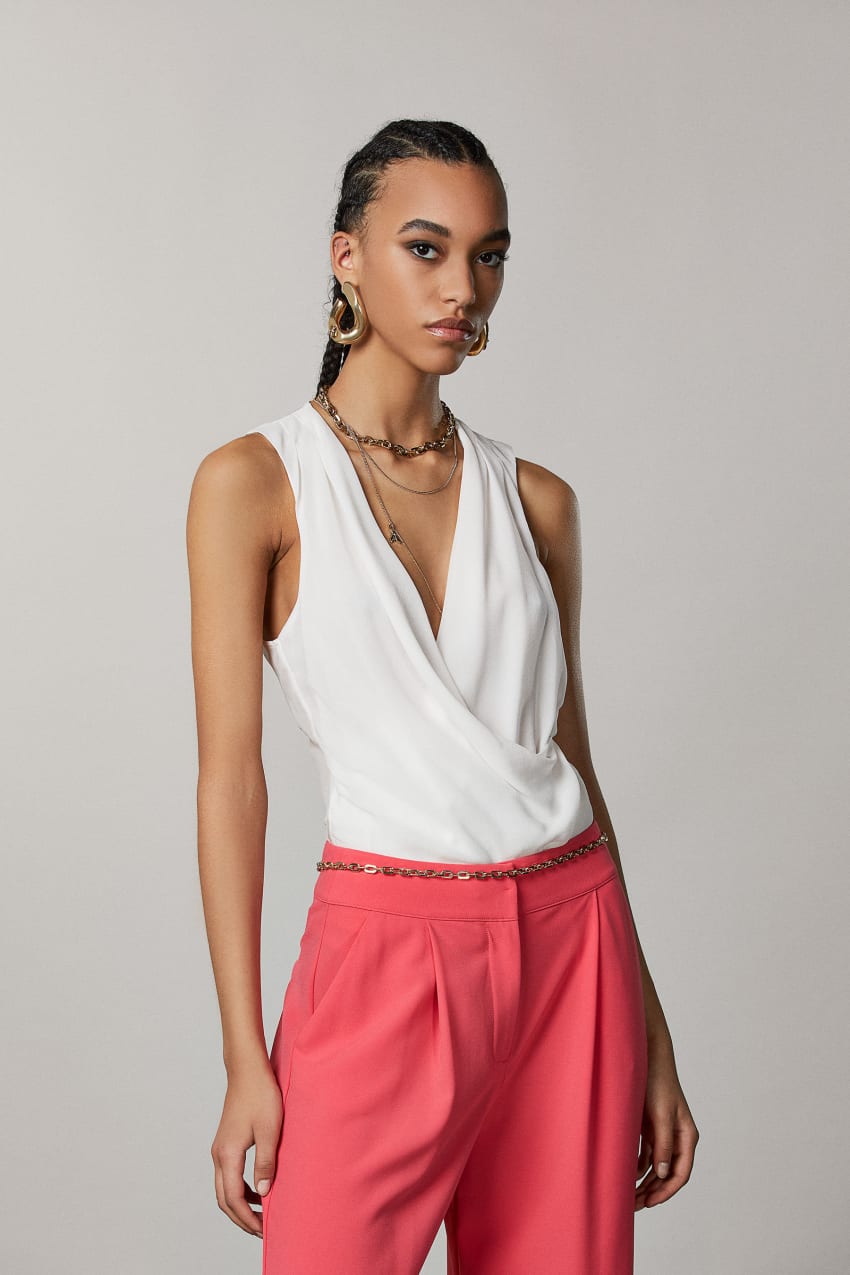 White 2025 silk bodysuit
