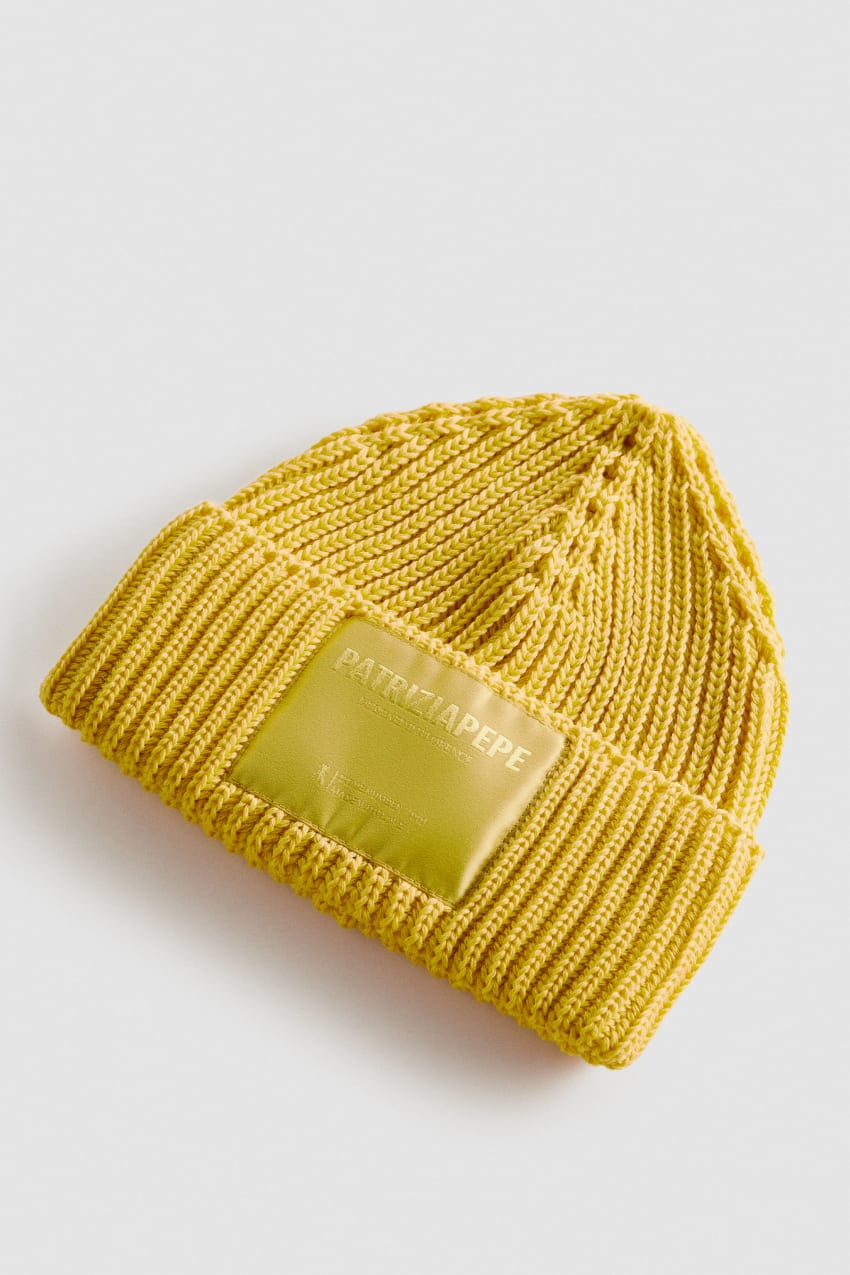Ribbed fabric hat | Yellow | Patrizia Pepe
