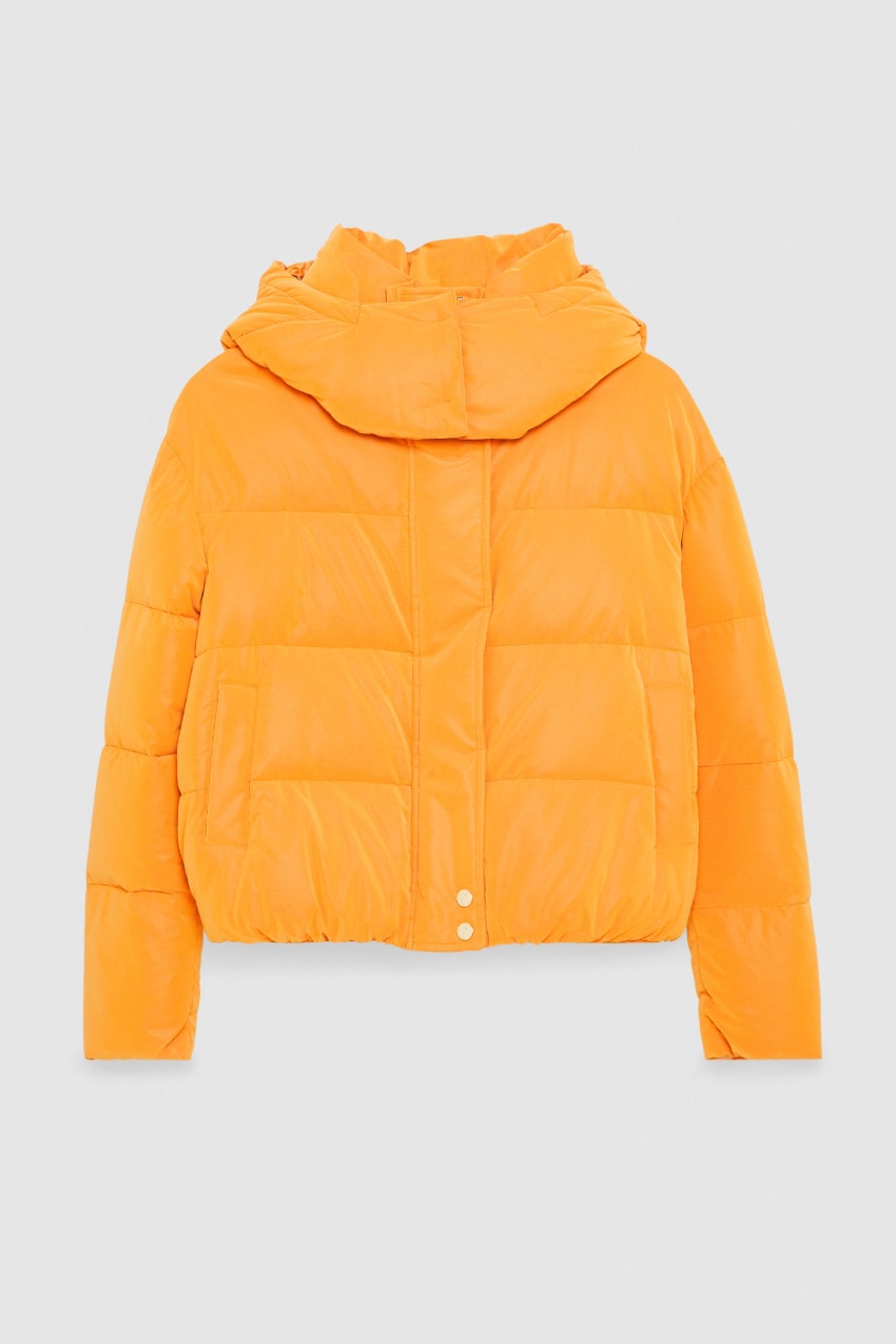 Orange Short puffy down jacket Patrizia Pepe