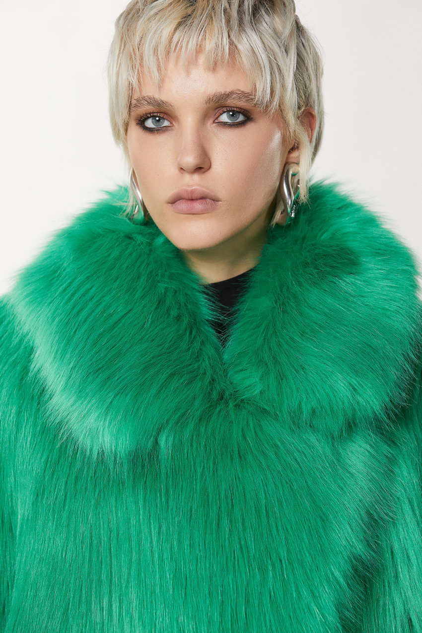 Green fluffy over jacket Patrizia Pepe
