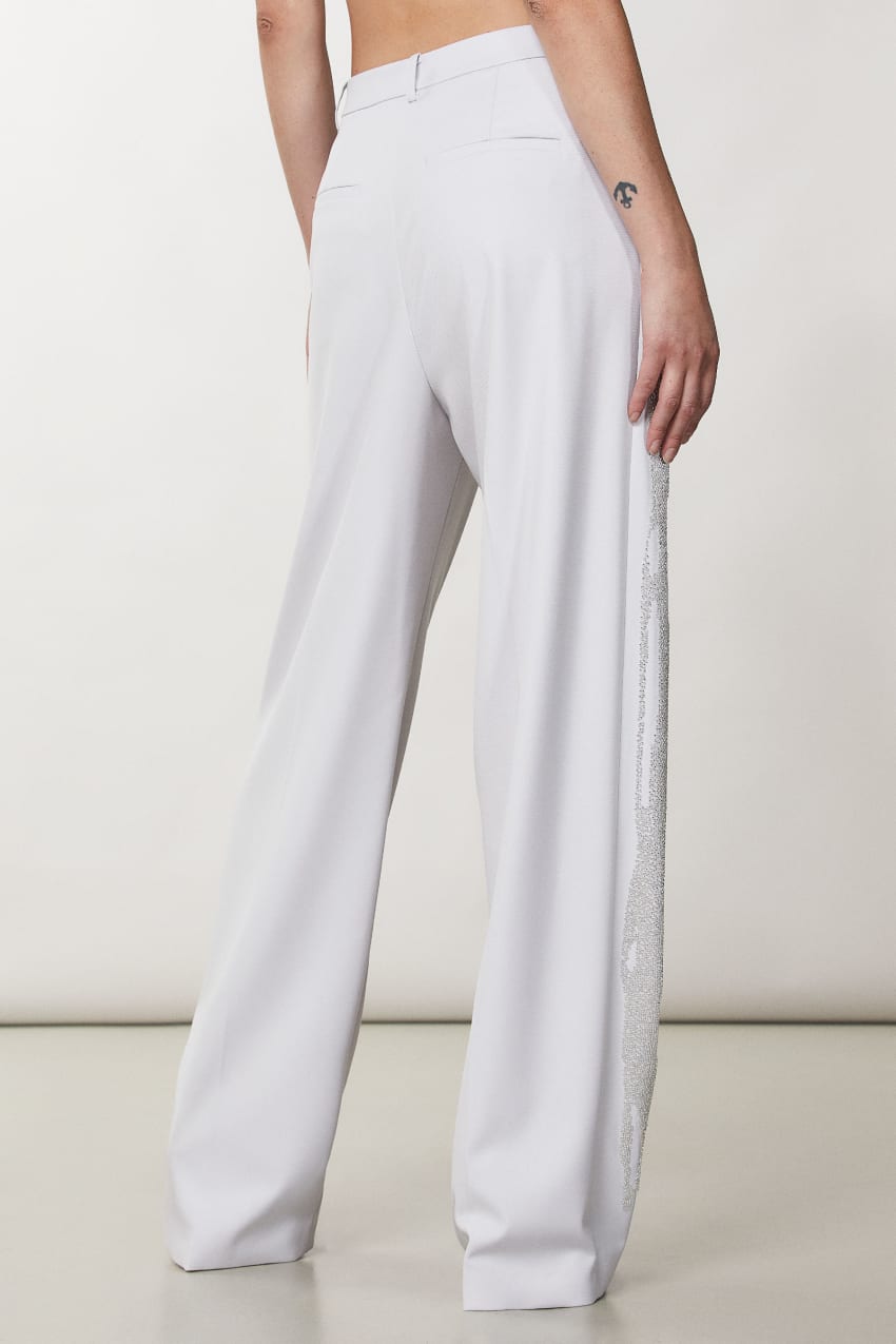 Palazzo Patrizia Pepe Donna  Pantaloni palazzo in felpa Buttery White •  Sirioonlus