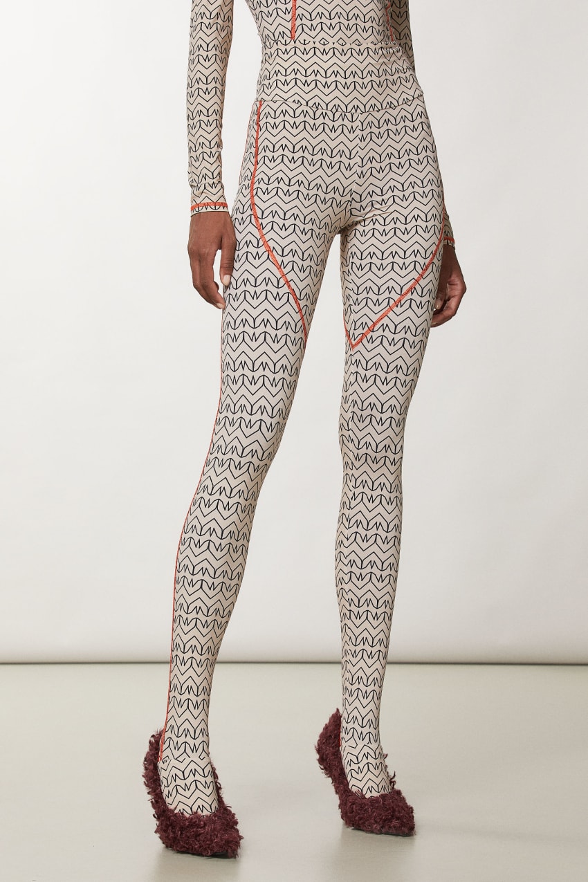 monogram-print leggings