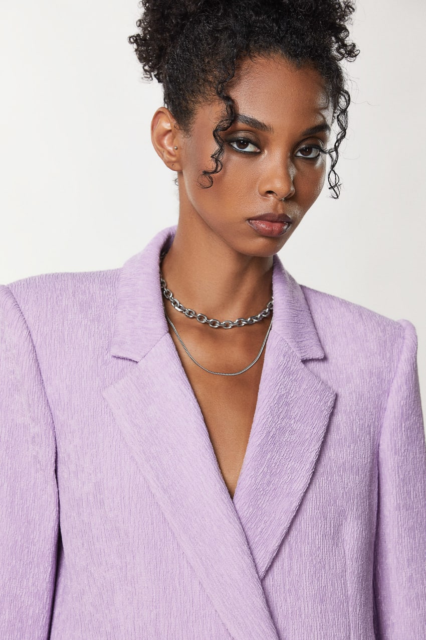 Purple double breasted jacket Patrizia Pepe