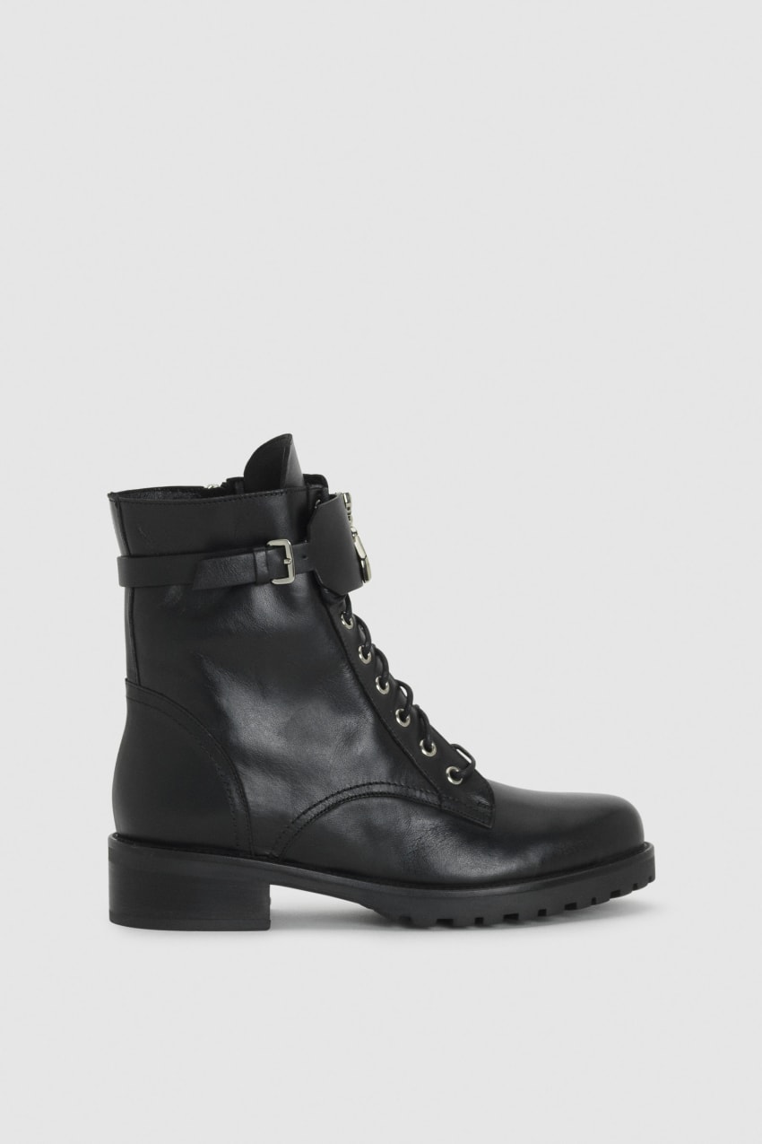Black Fly lace up biker boots Patrizia Pepe