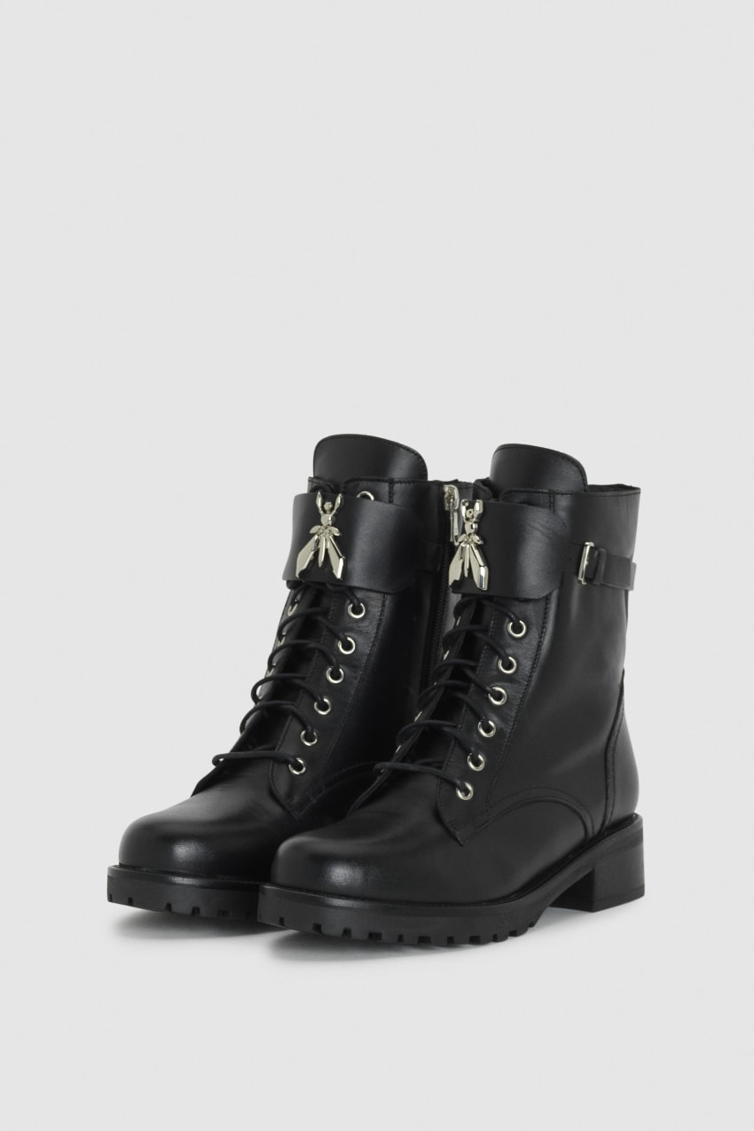 Fly lace up biker boots