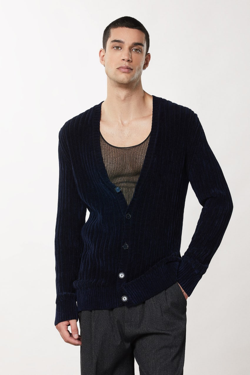 Blue viscose blend cardigan Patrizia Pepe