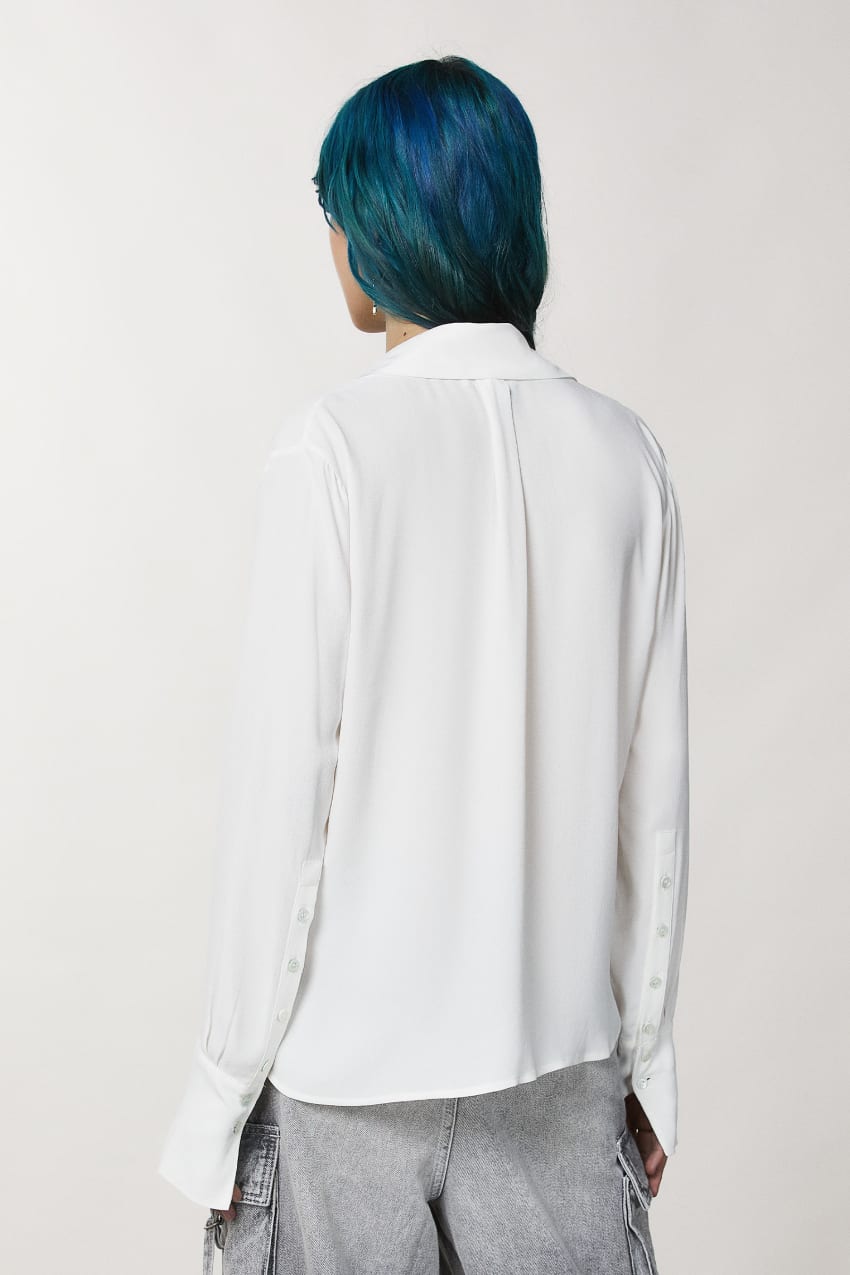 Camicia morbida in viscosa Bianca Patrizia Pepe
