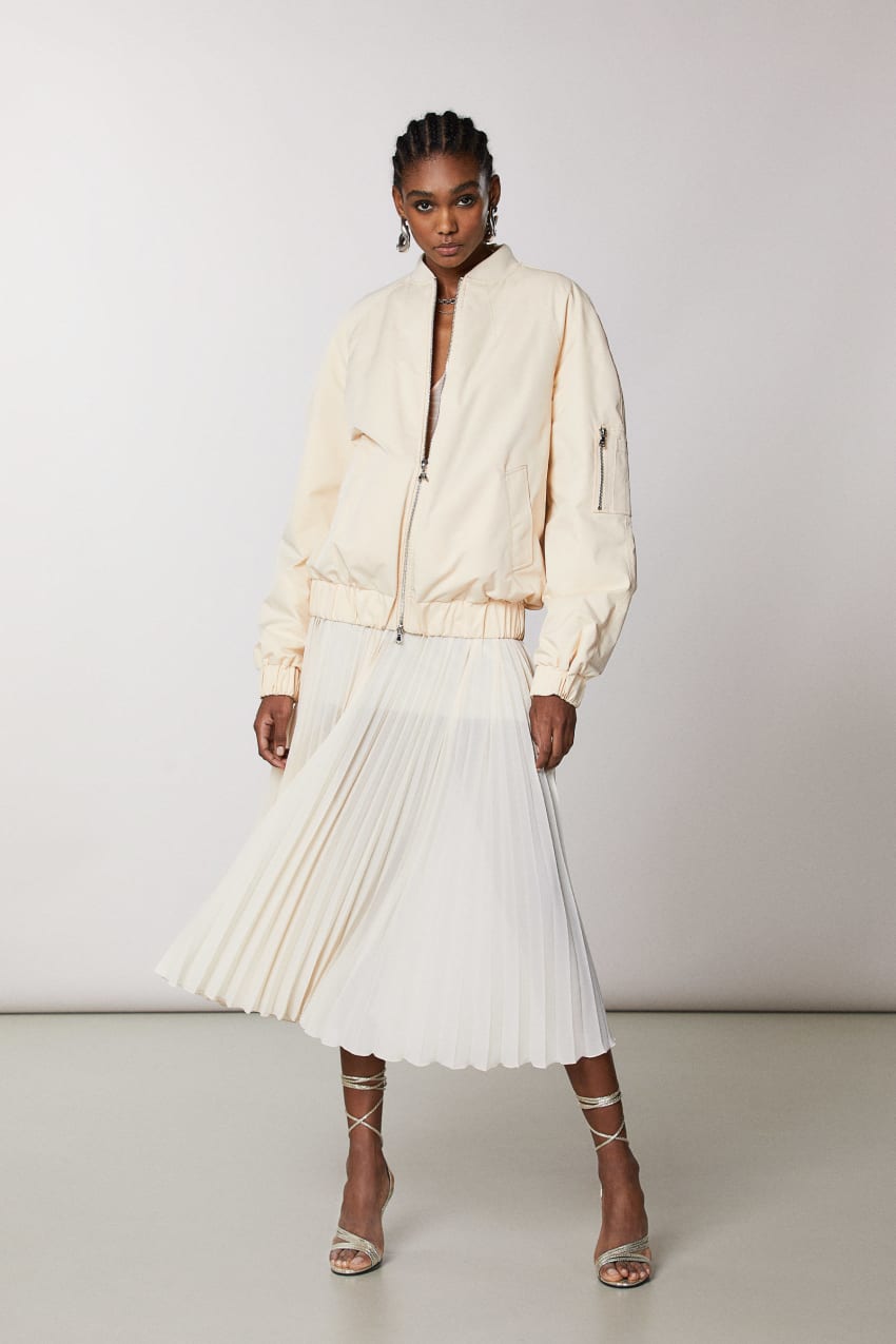 Beige oversized jacket clearance
