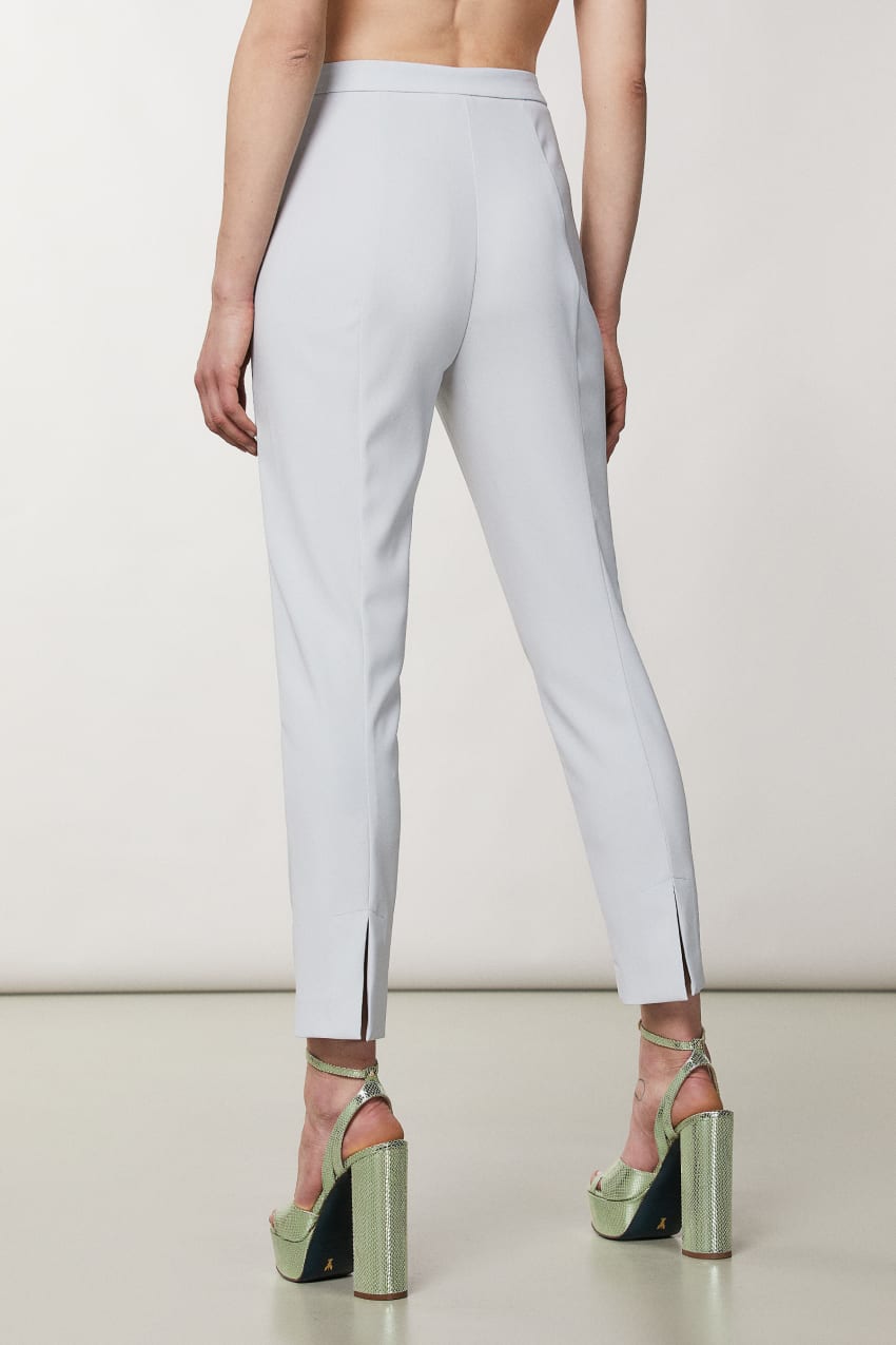 Neutrals High Waisted Cigarette Trousers - AMI PARIS OFFICIAL IN