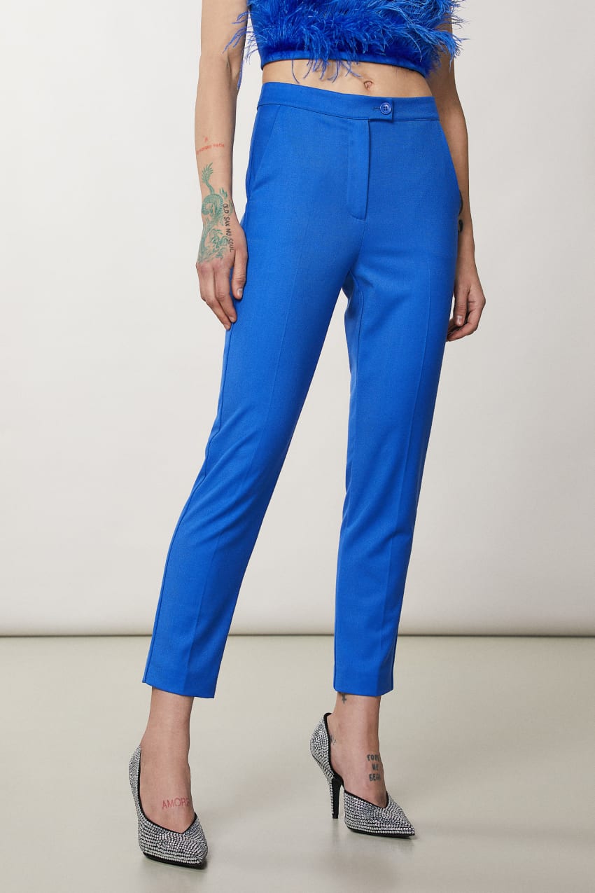 Zara, Pants & Jumpsuits, Zara High Waisted Pants Cobalt Blue