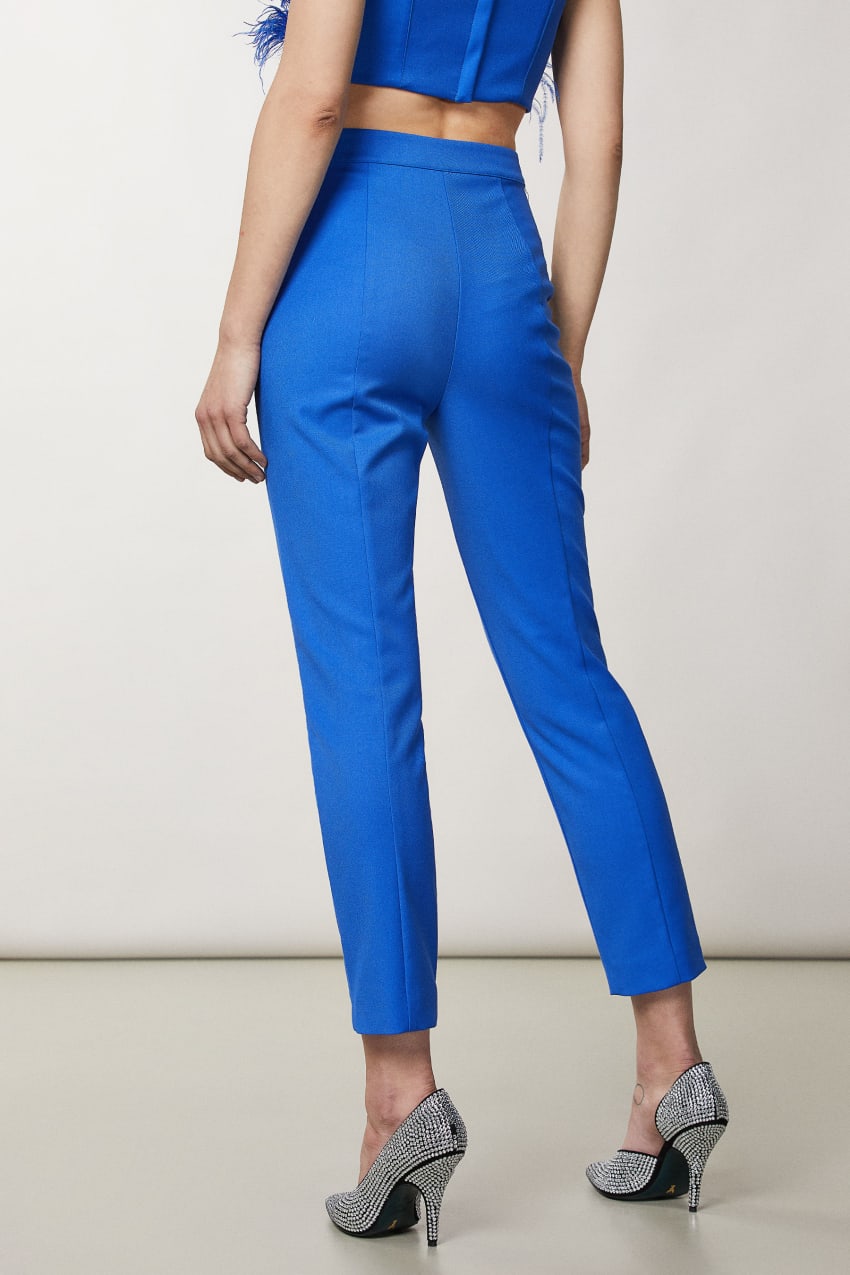 Buy Mamta Collection Cotton Lycra Solid cigaratte Pants | Women Kurti Pants|Regular  Fit Solid Stylish Stretchable Cigarette Pants Trousers | Potli, Bundi Pants  | 2 Side Pocket (Navy Blue Size:-40) at Amazon.in