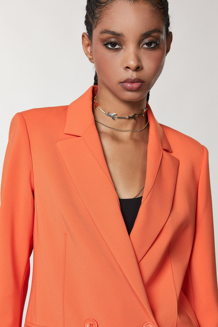 Mango orange jacket top