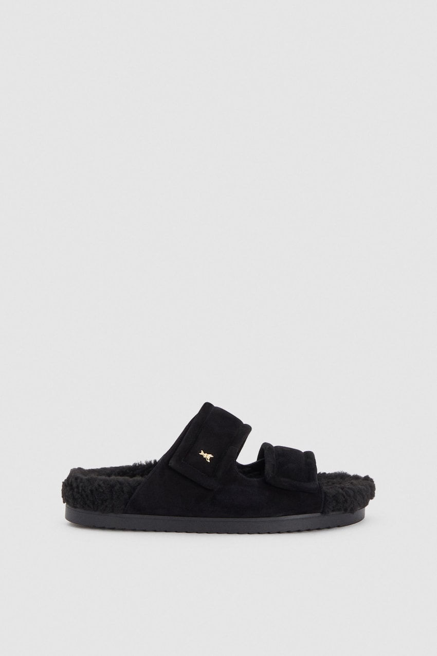 Ciabatte slippers flat Nere Patrizia Pepe
