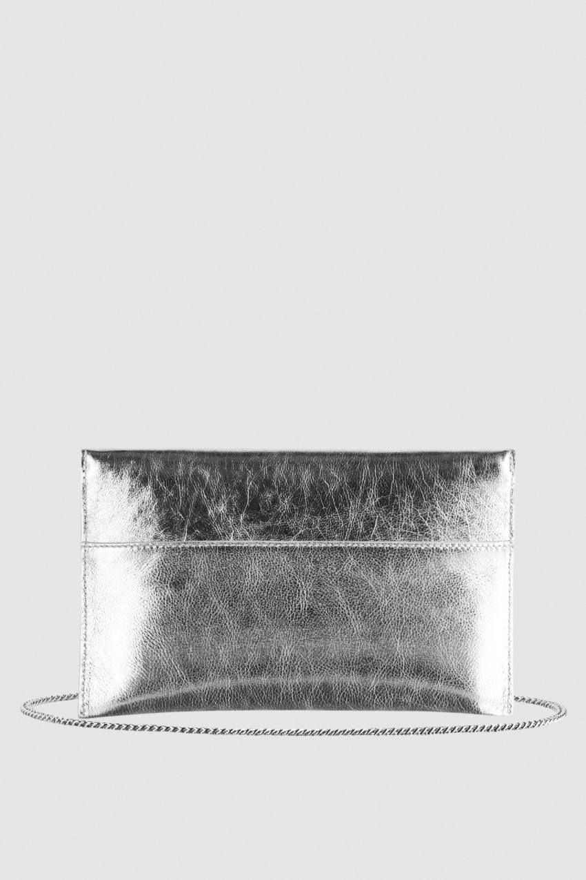 Zara deals silver clutch