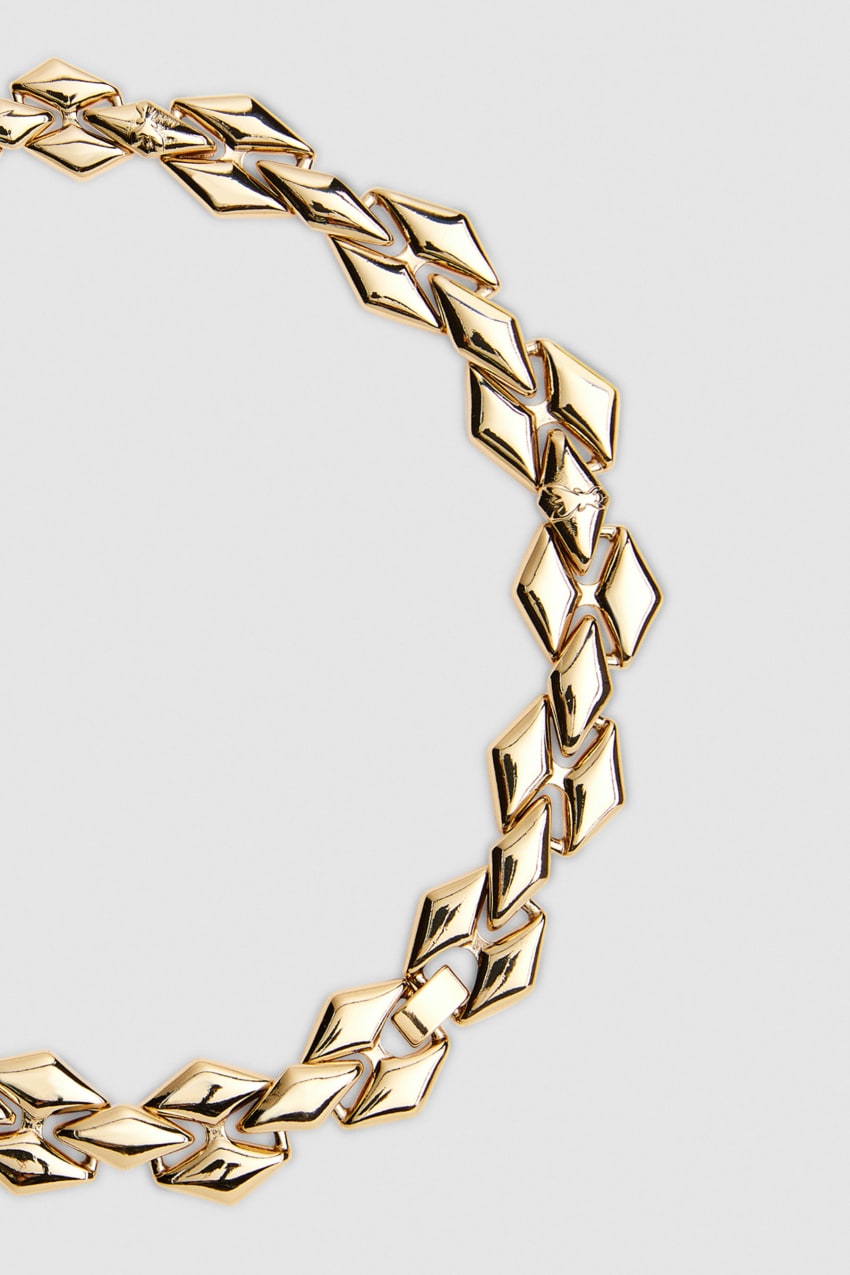 Brass link necklace