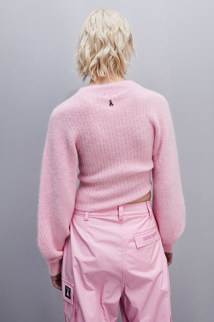 Pink knit clearance sweater