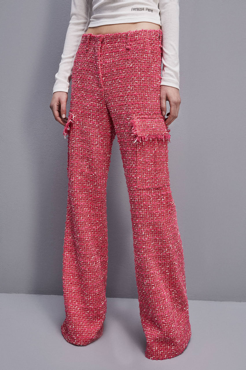 Tweed cargo pants