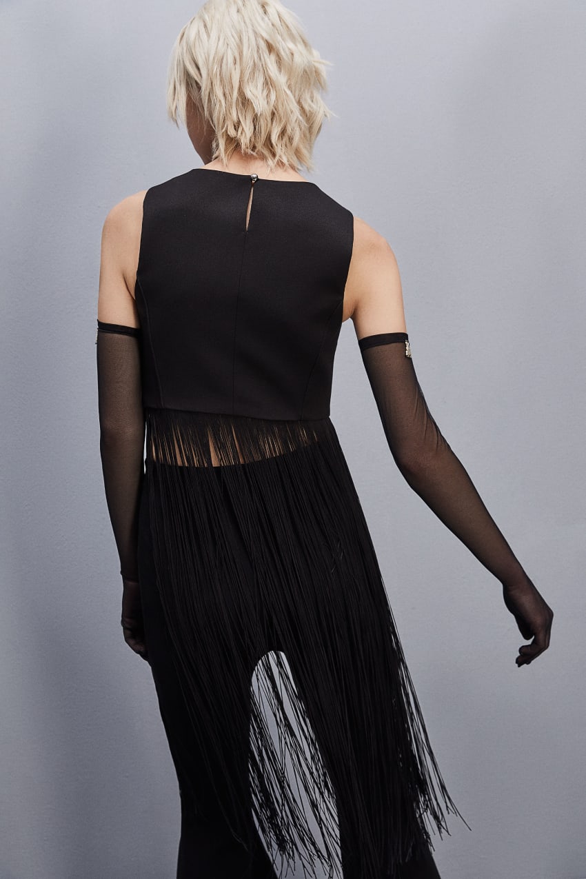 Sleeveless top with fringes Patrizia Pepe