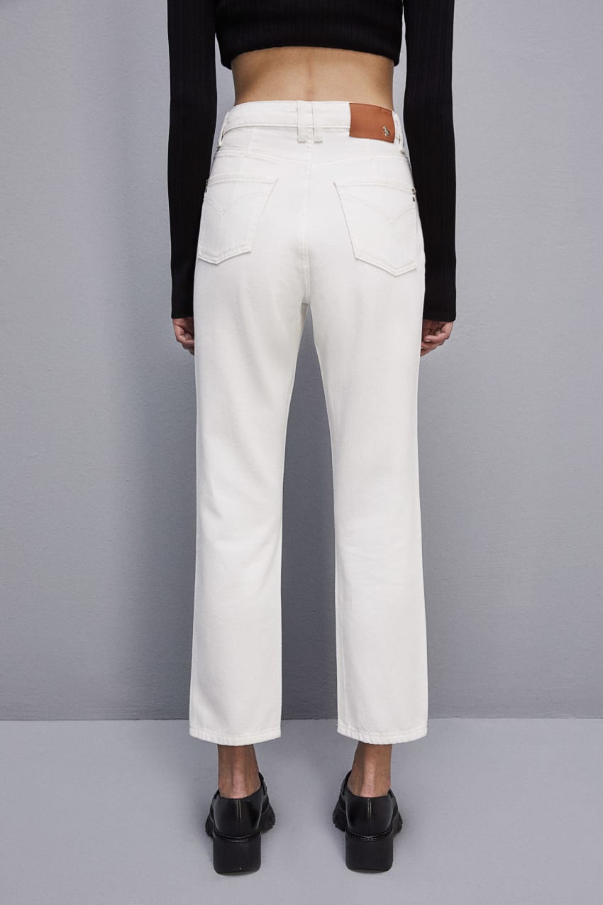 High waisted denim pants White Patrizia Pepe