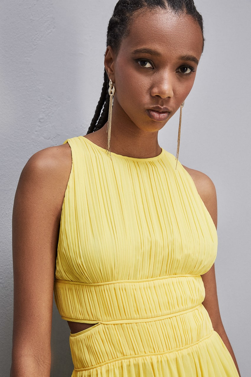 Robe jaune longue best sale