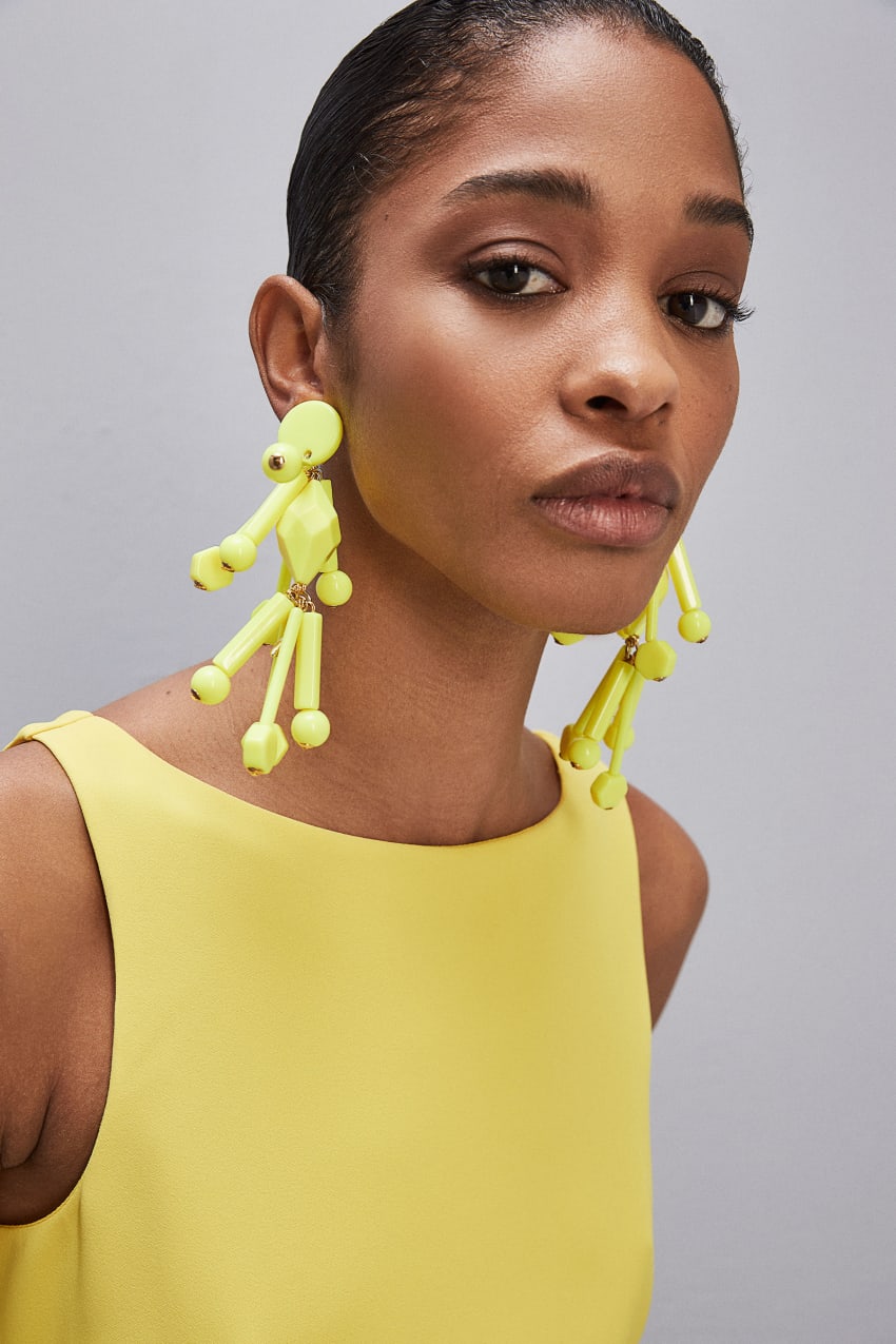 Earrings with Techno Pop Fly applique