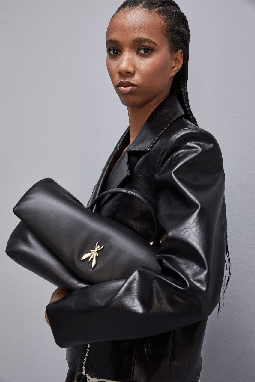 Fly Bamby leather shoulder bag Black Patrizia Pepe