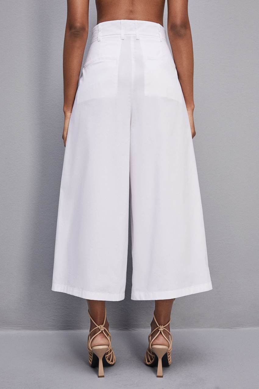 Pantalon cropped Blanco Patrizia Pepe