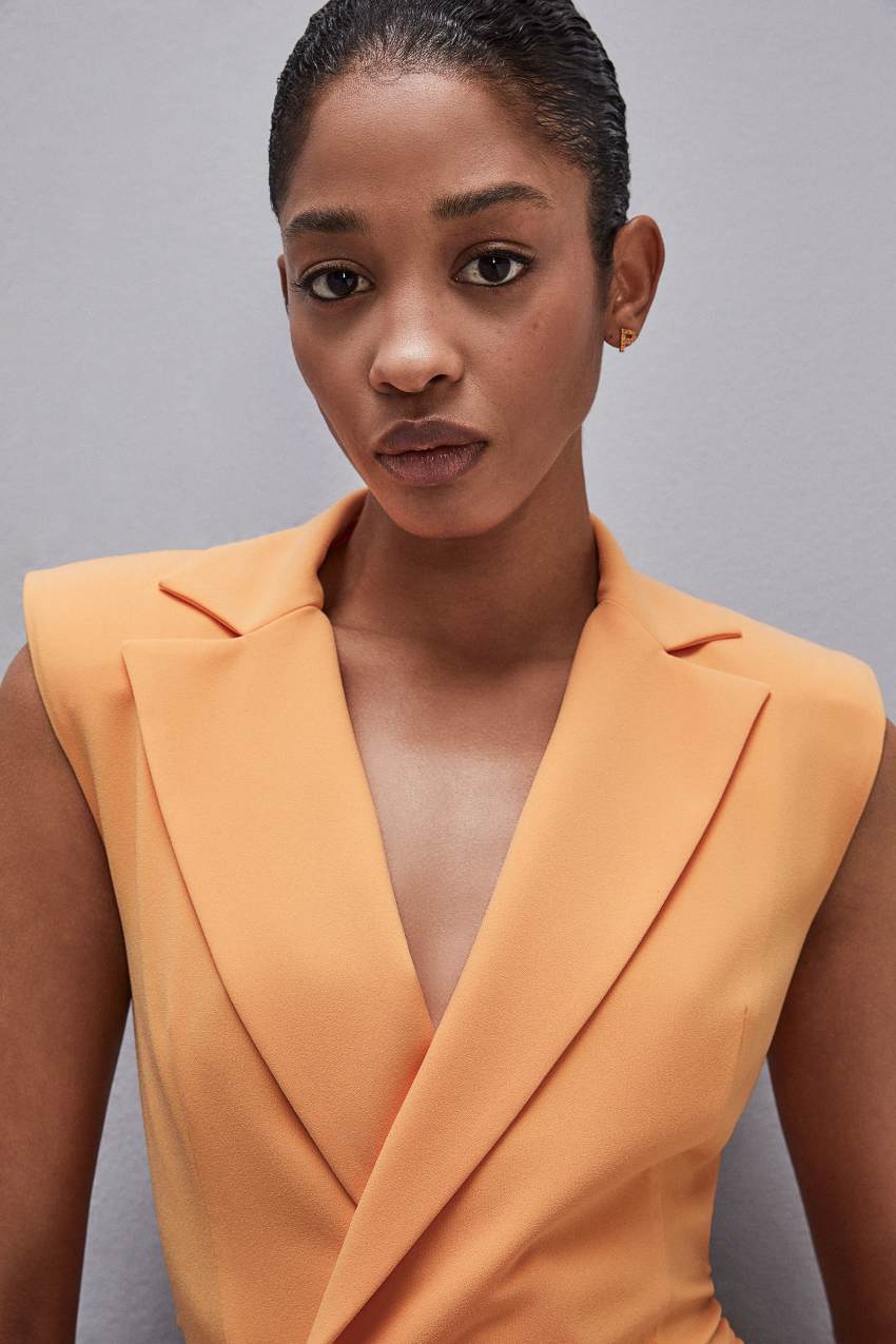 Blazer dress orange hotsell