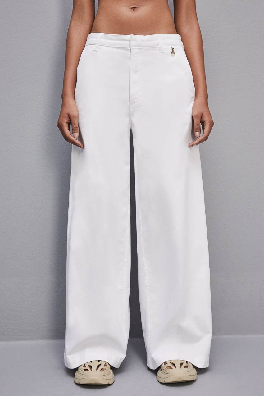 White satin palazzo pants new arrivals