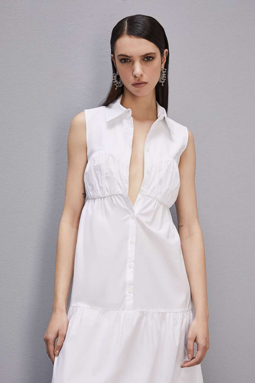 Cotton chemisier long dress