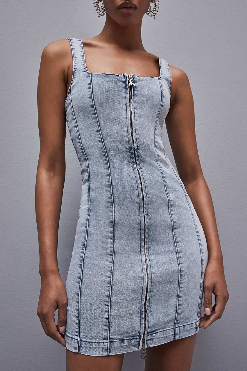 Mini abito jeans store