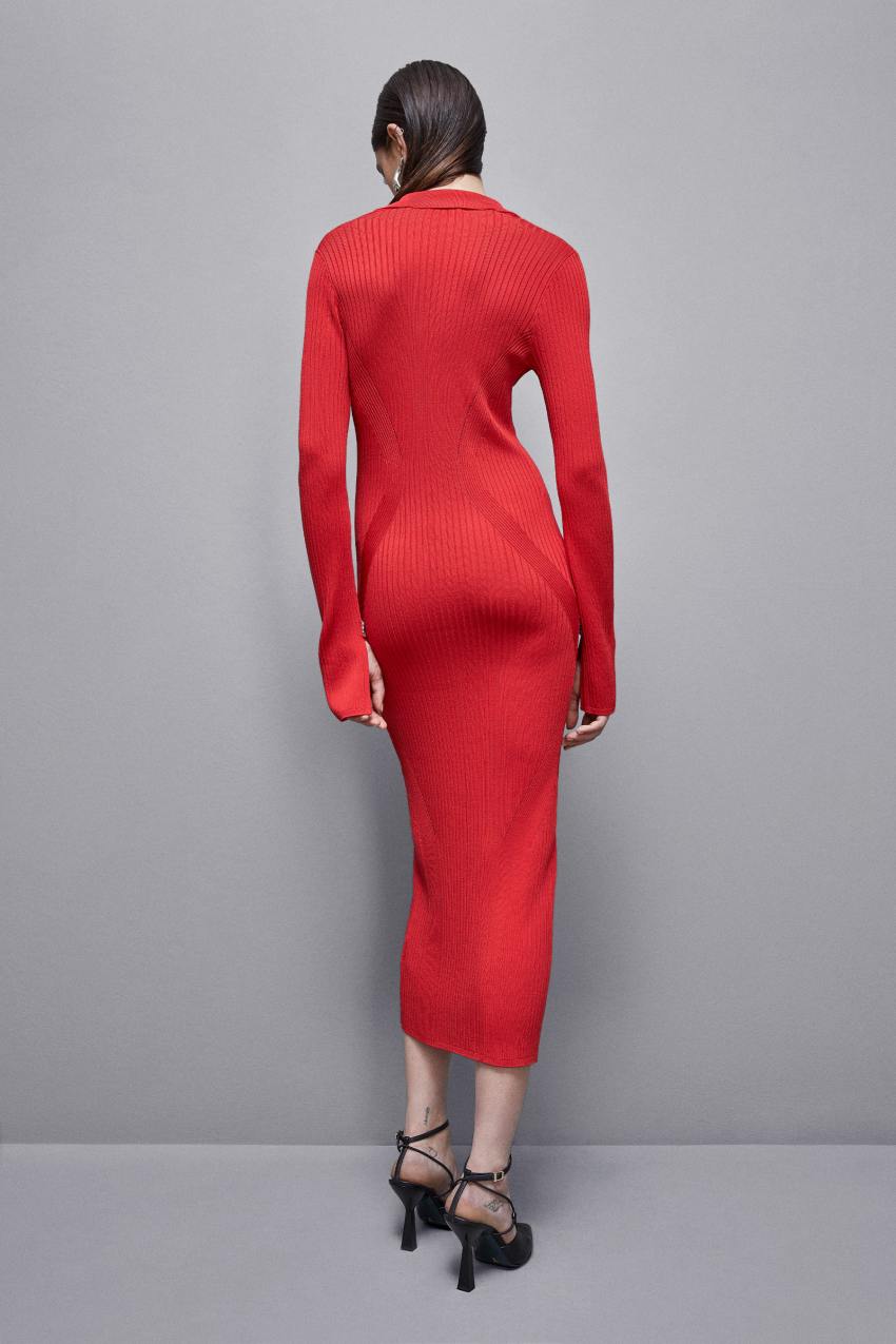 Viscose blend shirt dress Red Patrizia Pepe