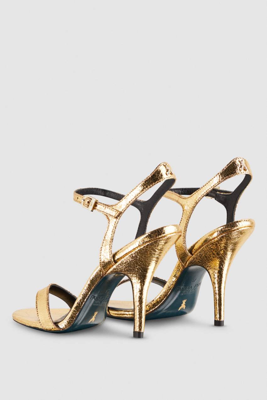 Heeled leather sandals