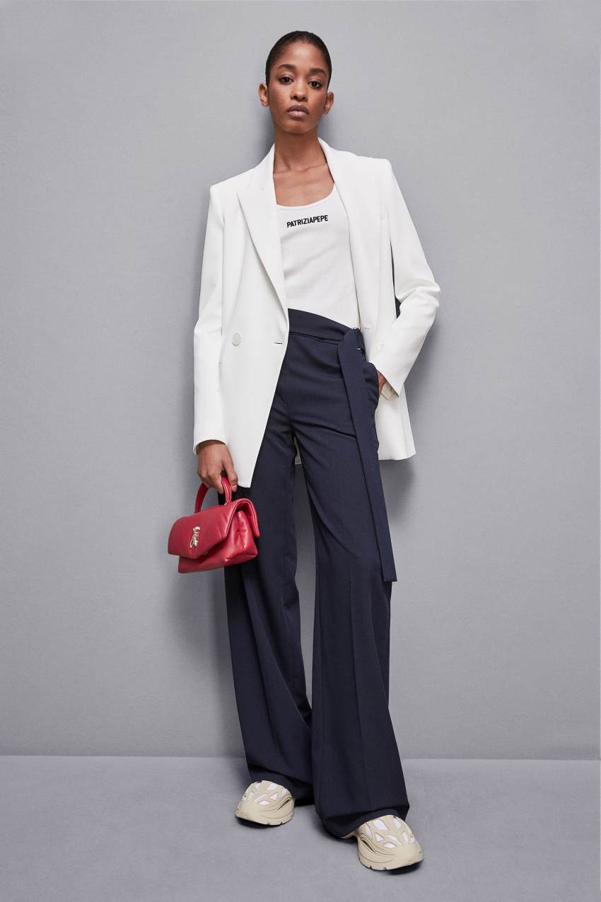 Patrizia Pepe Pantaloni regular fit in gabardina