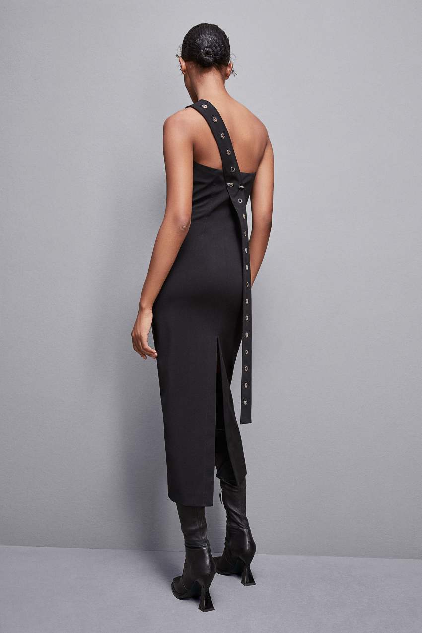 Tubino midi in crepe Nero Patrizia Pepe